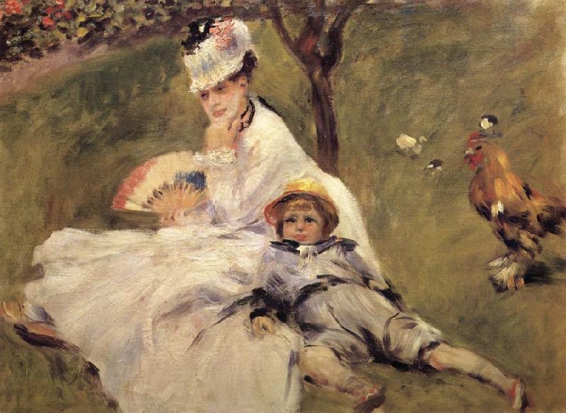 Pierre-Auguste Renoir Madame Claude Monet aver son Fils